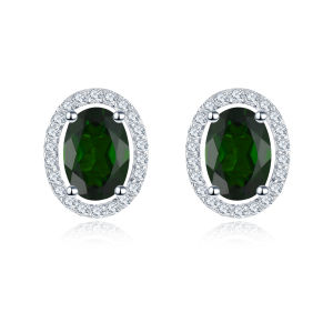 Oval 7x5mm Citrine Solid 925 Sterling Silver Stud Earrings Natural Gemstone Fine Elegant Simple Women Jewelry for Gift