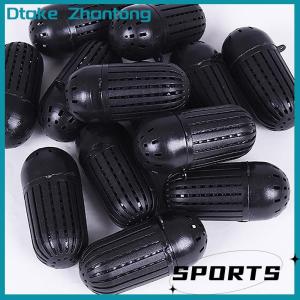 Dtake 10ชิ้นเหยื่อบอลปลาเหยื่อบอลกล่องพลาสติกไส้เดือนกรงกุ้งบอลตกปลาตาข่ายกล่องใส่เหยื่อ