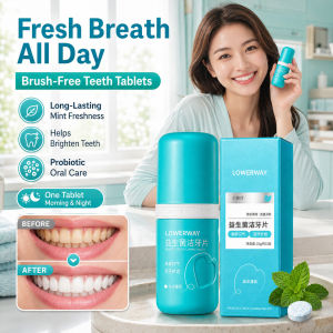 Probiotic Toothpaste-Free Toothpaste Tablets Probiotic Tooth Cleaning Tablets Whitening Solid Toothpaste Fresh Breath Toothpaste Portable Tooth Cleaning Tablets 益生菌免刷牙膏洗牙片