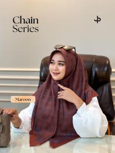HIJAB JOURNEY SCARVES CHAIN SERIES SEGIEMPAT MOTIF TERBARU AGUSTUS 2024 HARGA PROMO 85K