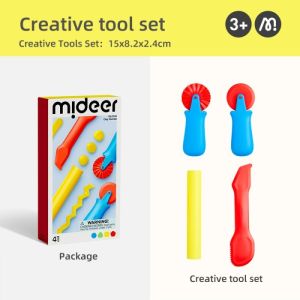 Bộ 4 dụng cụ chơi đất sét đất nặn cho bé - mideer dough clay tool set 4 pcs