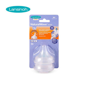 Lansinoh NaturalWave® Baby Bottle Nipples Medium Flow Anti-Colic for Breastfeeding Babies