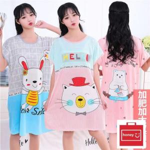 Plus size  Korean Duster Big Size Korean adult Sleepwear Cartoon Character Dress -HONEY FASHION