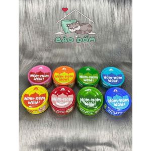 Combo 8 - 16 - 24 lon Pate Nom-Nom Wow Gà Mix Topping cho Chó Mèo 85g