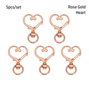 XUESHE 5pcs โลหะ การทำสร้อยคอเครื่องประดับ จี้กุญแจ พวงกุญแจ DIY ตะขอเกี่ยว คลิปทริกเกอร์หัวเข็มขัด ตะขอก้ามปูกุ้ง พวงกุญแจกุ้งก้ามกราม