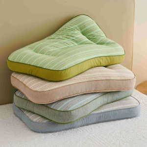 🔥Hot Sale🔥Cotton Jacket Cervical Pillow Buckwheat Hull Pillow Core Zoning Sleep Aid Removable Pillow Organic Buckwheat Hull Pillow Adjustable Loft Cervical Support Pillow With Zoned Design Breathable Cotton Removable Washable Cover