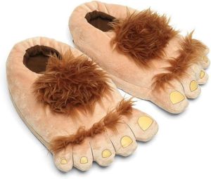 Ibeauti Womens Furry Monster Adventure Slippers Comfortable Novelty Warm Winter Hobbit Feet Costume Gift Slippers for Teens Adults