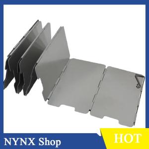 [NYNX] Outdoor camping stove set pot accessories windshield with pin 9 pieces of mini windshield with cloth bag