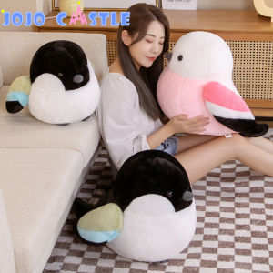 JOJO CASTLE  Squishy Plush Birds Doll Toy Stuffed Pink Black White Sparrow Plushie Peluche Cuddly Soft Animal Appeasing Kids Birthday Gift