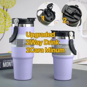 Stainless Steel Thermos Tumbler Mug Cup Thermos Water Bottle Flask Drinking Sport Outdoor Large Capacity