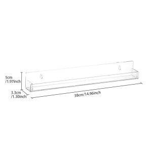 Acrylic Bathroom Shelves Acrylic Shelf Transparent Wall Mounted Thick Acrylic Shower Shelf Clear Storage Display Rack