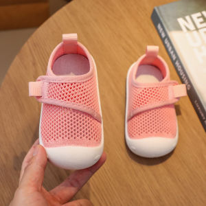FE Children 1-3 Years Old 2 Summer Baby Toddler Shoes Soft Bottom Closed Toe Sandals Breathable Mesh Flying Woven Hollow Beach Kids