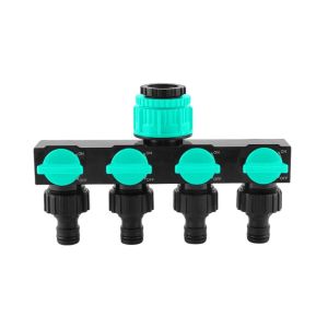 DORADO Với Valve Bộ chia vòi tưới vườn Công tắc nước 4 chiều độc lập Bộ chia đầu nối ống nước Phụ kiện tưới tiêu Đầu nối vòi nước Tưới tiêu sân cỏ tại nhà