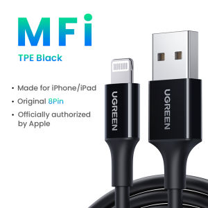 UGREEN Cáp sạc Lightning chuẩn MFi Sạc ổn định dòng 2.4A Charging Cord for iPhone 14 Plus/iPhone 14 Pro Max 13 Pro Max 12 Pro Max 11 Xr X 8 7 6 Model:20728
