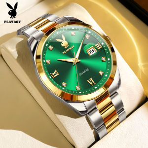 PLAYBOY watch for men original waterproof business style diamond dial calendar luminous men watches