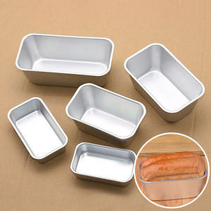 Houseeker 1pc Bakeware Loaf Pan Aluminum Snow Toast Box Cheese Box Baking Roast Brownie Rectangular Baking Mold