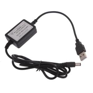 USB DC Charging Cord USB 5V to 12V with DC 5.5 x 2.1mm Adapter for LED Strip Lights Router Speaker Camera Low-power