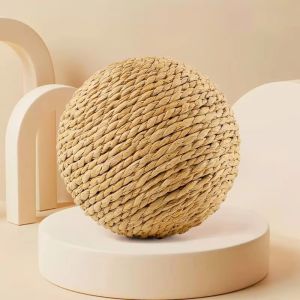 NEXTYOO Interactive Sisal Scratching Ball Toy Anti-Bite with Teeth Cleaning Cat Ball Sounding Toy Sound Making Kitten Pet Supplies Kitten Teething