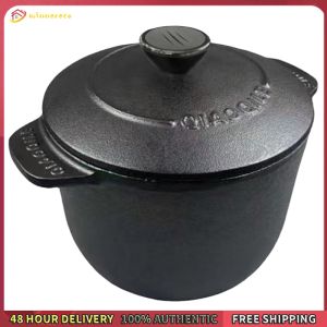 Winnereco Iron Rice Cooker Deepened Rice Pot Induction Compatible Thickened Rice Stewpot Multi-Function Dutch Oven Cooking Utensils