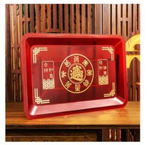 Nampan Sembahyang Gaya Timur Tengah Kristal Acrylic Motif Oriental