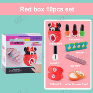 LYZRC Make Up Set for Kids Cosmetic Toys for Children DIY Nail Machine Makeup Girl Party Lipstick Cosmetic Bag Toy Set Gift