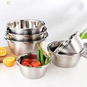 “COD”（baskom）Stainless Steel Mangkuk Bumbu Beli lokalPaket 5 Baskom Masak Stainless  Tebal Premium Serbaguna Bahan Stainless Steel Tebal Mixing Bowl Baskom Cuci Buah Sayur Beras Wadah Masakan Mangkuk Serbaguna Kualitas Makanan/live