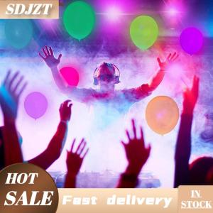 SDJZT 10pcs Neon Glow bóng bay tái sử dụng phát sáng trong bóng tối bóng 10 inch hạnh phúc tiệc sinh nhật đám cưới DIY huỳnh quang bóng vòm