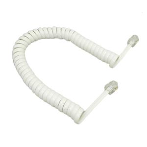 6FT 4-core Coiled Wire Phone Handset Cable Telephone Connection Line RJ9 1.85m/72.8in Black/Red White