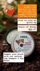 TEMiZ Natural Paw Balm for Dogs 100g Dry Paw Pad Care