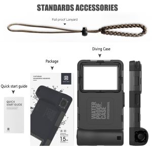 Shellbox 50ft/15M Professional Diving Waterproof Case for iPhone 14 13 12 11 Pro Max Samsung S23 S22 S21 Pixel 6A OnePlus 9 Etc.