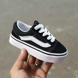 SEPATU ANAK VANS1 LAKI LAKI PEREMPUAN SEPATU SEKOLAH ANAK HITAM NEW BLACK SEPATU KETS ANAK TERLARIS