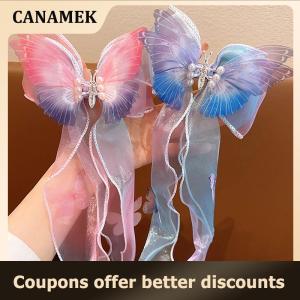 【 CANAMEK 】 Childrens Hair Accessories Bows Ribbons Braided Hairpins Headdresses Summer Girls Princess Hairpins
