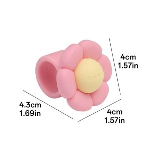 3Pcs Silicone Door Handle Stopper / Mute Anti-Collision Door Handle Buffer / Cartoon Flower Doorknob Bumper Pad / for Wall Protection