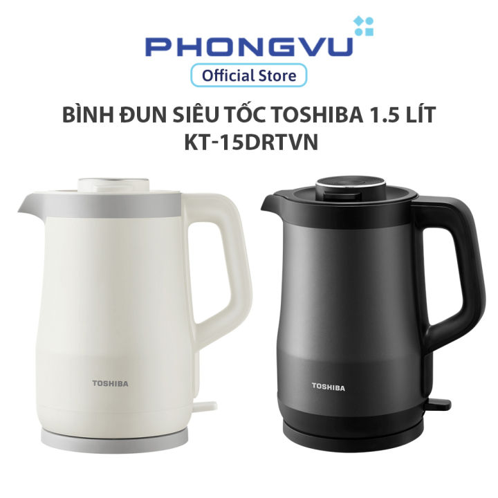 Bình đun siêu tốc Toshiba 1.5 lít KT-15DRTVN - Bảo hành 12 tháng