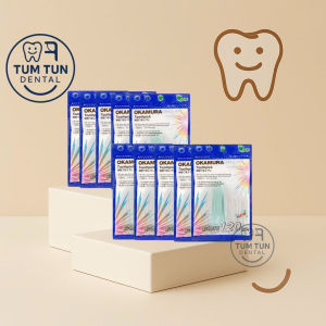 [11 Tặng 1] Combo 12 Gói Tăm Nhựa Okamura 120 Cây – Dẻo Bền Hàng Nhật Chính Hãng