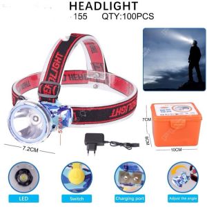 FA-155 LED Senter Super Terang/Terang Anti Air/charging port//senter Berkemah Senter Kepala Super Terang/adjust the angle/Bisa Di Cas Kepala Cahaya Terang Outdoor