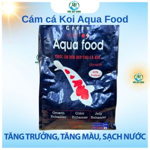 Cám cá Koi Aqua Food tăng trưởng tăng màu sạch nước 40% -42% đạm 1kg - 5 KG - Green Aqua Koi