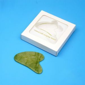 Thanh lăn/Tấm guasha Derf bằng đá ngọc bích massage mặt độc đáo Cindyhome