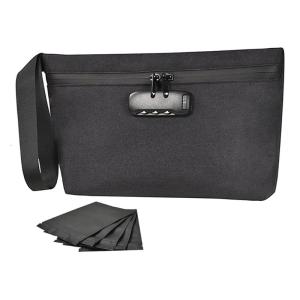 Tear Resistant Odor Blocking Bag Combination Lock Dense Case For Cash Visas Wilderness Exploration Storage