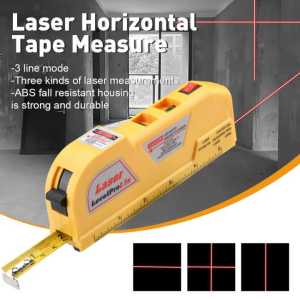 NEW COD XIMIJI 4 in1 Laser Level Waterpass Crossline Ruler Infrared Laser Tape Measure 2.5 Meter
