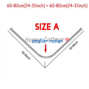 Retractable arc shower curtain rod U-shaped stainless steel shower curtain rod non perforated bathroom