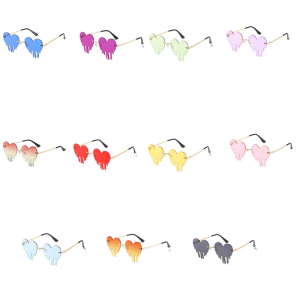 Unique Melting Heart Sunglasses Stylish Eyewears Eyeglasses For Parties And Beach Wear With Sun Protections Daily Use