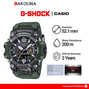 Jam Tangan Pria Casio G-shock Mudmaster  GWG-B1000-3A Master Of G - LAND Digital Analog Dial Green Resin Band