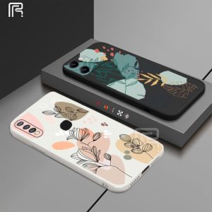 (Lokal Ready) Casing hp Vivo IQOO Z7X V27e V25 V25e V19 V9 V21 V20 V23e Y85 S1 S1 Pro Daun Silicon Tepi Lurus Motif Samping Soft Tpu Case