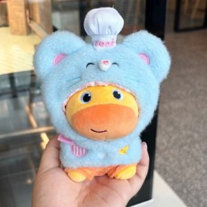 DOWNA Capybara Lulu Đồ chơi nhồi bông Capybara Mềm mại và xốp xì Phim hoạt hình Móc khóa hình búp bê nhồi bông Dễ thương Đồ chơi nhồi bông dây chuyền túi xách Quà tặng trẻ em