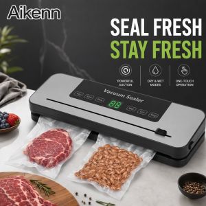 Automatic Vacuum Sealer Machine Dry Wet Food Sealing System Smart Touch Easy Use Kitchen Food Preservation Tool