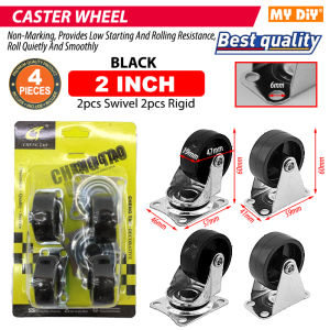Caster Wheel 4pcs/set 1.5" or 2" 2pcs Swivel 2pcs Rigid Caster Wheel - Roda Kecil untuk Meja - Roda Kastor / 脚轮