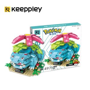Keeppley Pocket Monsters Series Assembly Blocks Venusaur Charizard Blastoise Gyarados Mewtwo Action Characters Childrens Gift