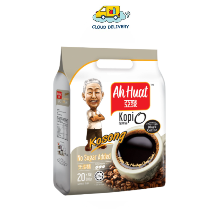 Ah Huat Traditional Black Coffee Kopi O Kosong 20 X 10g Lazada