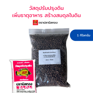 วัตถุปรับปรุงดิน เพิ่มความอุดมสมบูรณ์ให้ดินแก้ปัญหาดินเสื่อมดินตาย 1 กก. ตราปลานิลทอง